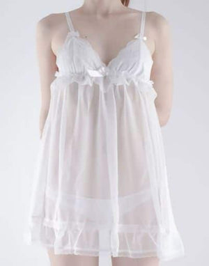 Chiffon Combination Baby Doll White Character apparel [USED]