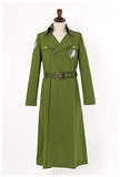 Survey Corps Long Coat Cosplay Costume Green Ladies Free Size Attack on Titan Character apparel [USED]