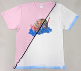 Hinatazaka46 DASADA Original Bicolor T-Shirt Pink Free Size Hinatazaka46 x DASADA Character apparel [USED]