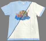 Hinatazaka 46 DASADA Original Bicolor T-shirt Sky Blue Free Size Nihatazaka 46 x DASADA Character apparel [USED]