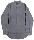 668 XIII Striped Shirt Navy L Size RADIO EVA EVANGELION STORE TOKYO-01 Goods Character apparel [USED]