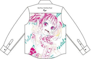 Maruyama Aya Ani-Art Full Graphic Casual Shirt White Unisex M Size BanG Dream! Girls Band Party! Character apparel [USED]