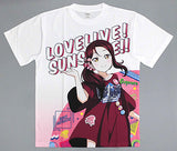 Sakurauchi Riko Graphic T-shirt Full Color Free Size Love Live! Sunshine !! Village Vanguard Limited Character apparel [USED]