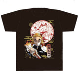 Kyojuro Rengoku Demon Slayer: Kimetsu no Yaiba T-shirt Black S Size Commemorating The Completion of The Series Digital Version Limited to Weekly Shonen Jump Subscribers Service For All Applicants Part 8 Character apparel [USED]