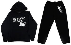 Tippy & Anko & Wild Geese Sweat Hoodie Set NO GOCHI.NO LIFE. Black Free Size Is the Order a Rabbit? x Atre Akihabara Character apparel [USED]