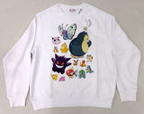 POKEMON DANCE PARTY UNISEX CREW Sweatshirt White S Size Pokemon x LEVI 'S Character apparel [USED]