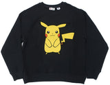 HAPPY Pikachu UNISEX CREW Sweatshirt Black L Size Pokemon x LEVI 'S Character apparel [USED]