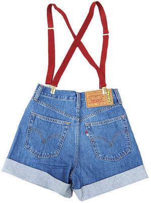 Misty Motif SHORT Denim Shorts Cerulean Blue 23 Size Pokemon x LEVI'S Character apparel [USED]