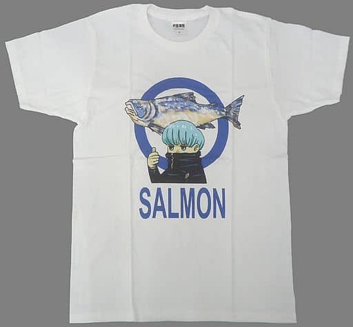 Toge Inumaki Jujutsu Kaisen Salmon T-Shirt White XL Size Campfire Limited Commemorative Project For Comics Exceeding 2 Million Copies: Crowdfunding Investment Benefits Character apparel [USED]