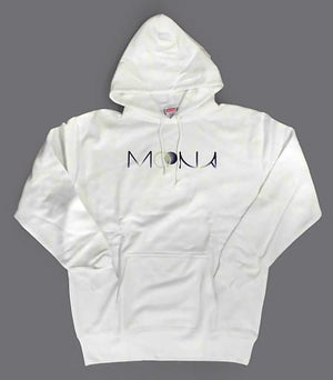 Hoodienova Moona Hoshinova Logo Hoodie White XL Size Virtual YouTuber Hololive Moona Hoshinova Birthday Anniversary 2021 Character apparel [USED]