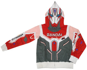 Barnaby Brooks Jr. HERO SUIT PARKA Hoodie White x Red S Size Tiger & Bunny x BANDAI x MANGART BEAMS T Character apparel [USED]