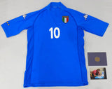 Francesco Totti # 10 Autographed Italian National Team Uniform Blue Character apparel [USED]