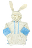 Cinnamon Fake Fur Hoodie White x Blue Free Size TRAVAS TOKYO & FORTY TWO x Cinnamoroll & Kogimyun Character apparel [USED]