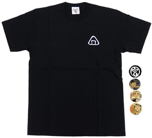 Haikyu!! Onigiri Miya's T-Shirt Black Size M with 4 Special Can Badges T-shirt [USED]