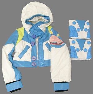 Aoba Jacket & Boots Cover Set Blue x White Lady's S Size Dramatical Murder Character apparel [USED]