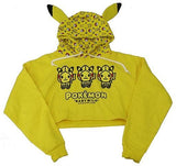 Pikachu CROPPED PULLOVER HOODIE Yellow Free Size Pokemon x A BATHING APE Character apparel [USED]