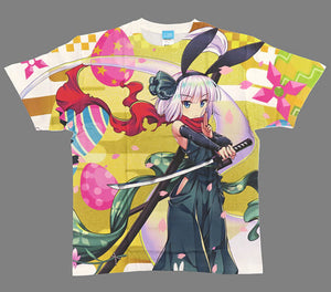 Konpaku Yomu Toki's Ninja Spilits Full Graphic T-shirt White XL Size Touhou LostWord Character apparel [USED]