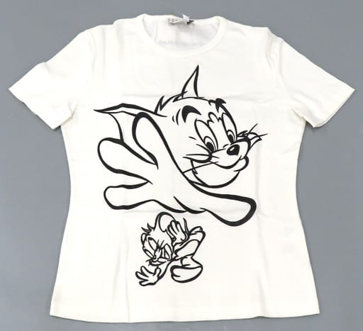 Tom Jerry Tom & Jerry X Castelbajac Short Sleeve Crew Neck T-Shirt White Size M Character apparel [USED]