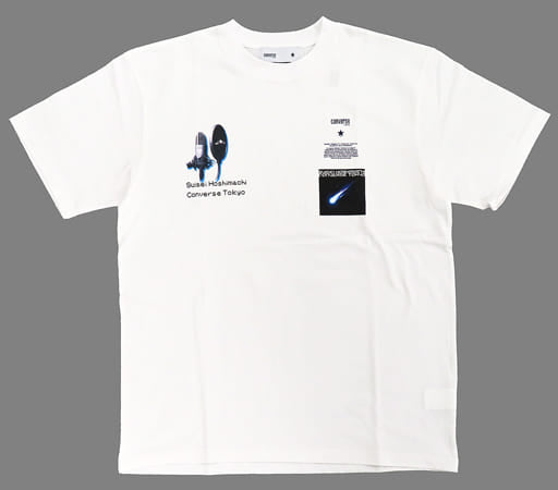 Hoshimachi Suisei Vtuber Hololive X Converse Tokyo T-shirt White Free Size Character apparel [USED]