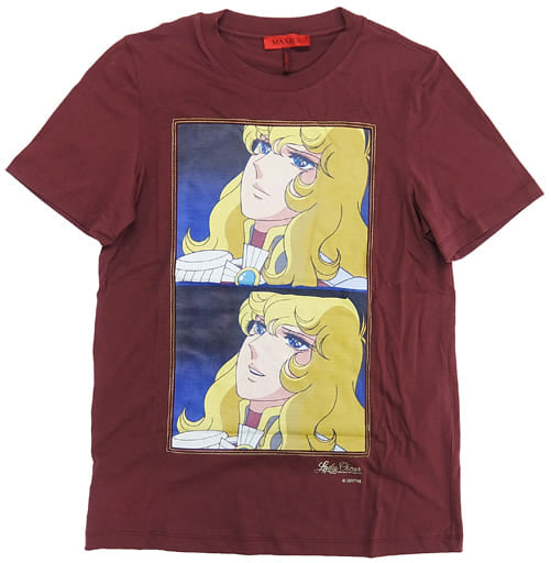 Oscar Francois de Jarjeyes The Rose of Versailles X Max & Co. Lady Oscar Graphic T-Shirt Bordeaux Size M Character apparel [USED]