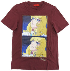 Oscar Francois de Jarjeyes The Rose of Versailles X Max & Co. Lady Oscar Graphic T-Shirt Bordeaux Size M Character apparel [USED]