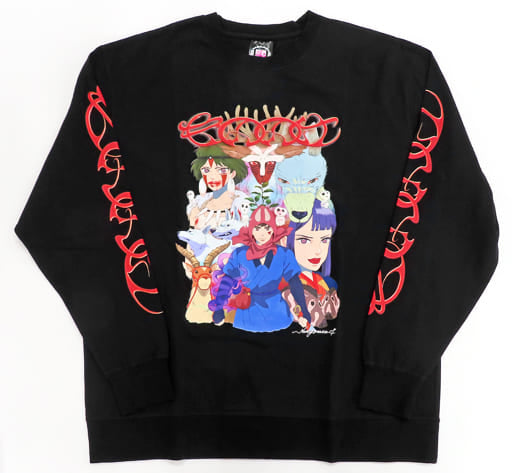 Princess Mononoke Long T-Shirt Black Red Nancysnake Studio Ghibli X Hot Topic Apparel Collection Harajuku Collective Limited Character apparel [USED]