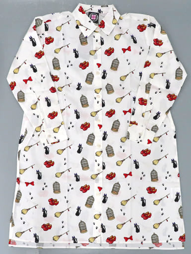 Jiji ABEchan Kiki's Delivery Service Shirt Dress White Apparel Collection Harajuku Collective Limited Character apparel [USED]