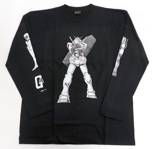 Gundam Amuro Ray Mobile Suit Gundam 1st Long T-Shirt Black Free Size Parco X Gundam Collaboration Item Fair Limited Character apparel [USED]
