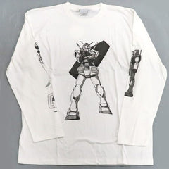 Gundam Amuro Ray Mobile Suit Gundam 1st Long T-Shirt White Free Size Parco X Gundam Collaboration Item Fair Limited Character apparel [USED]