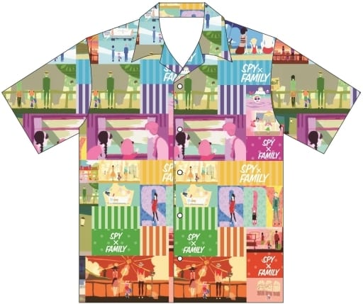 Scene SPY x FAMILY Open Collar Shirt Full Color Size: L Character apparel [USED]