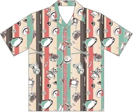 Motif SPY x FAMILY Open Collar Shirt Full Color Size: L Character apparel [USED]