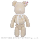 White Teddy Bear 28cm Be@rbrick x STEIFF Plush Toys [USED]