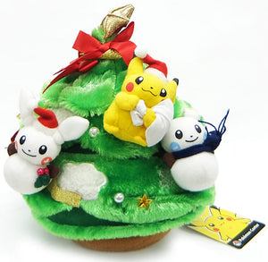 Christmas Tree Pikachu Santa Plush Pokemon Christmas 2004 Pokemon Pokemon Center Limited Plush Toys [USED]