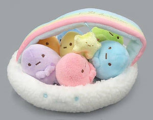 Tapioca 7 Colors & Kumo no Tray 7th Anniversary Scene Plush Sumikko Gurashi Collection Sumikko Gurashi Plush Toys [USED]