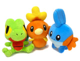 Treecko & Torchic & Mudkip Mini Poke Doll Set Stuffed Toy Pokemon Pokemon Center Limited Plush Toys [USED]