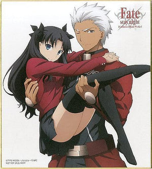 Tohsaka Rin & Archer Duplicate Shikishi Fate/stay night Unlimited Blade Works Blu-ray Disc Box II HMV Purchase Bonus Shikishi [USED]