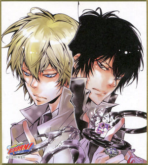 Hibari Kyoya & Alaudi elDLIVE x Reborn! Mini Shikishi Collection NEW Amano Akira Exhibition in Kyoto Goods Shikishi [USED]