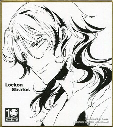 Lockon Stratos Mobile Suit Gundam 00 Duplicate Mini Shikishi Blu-Ray 10th Anniversary Complete Box Target Store Purchase Privilege Shikishi [USED]