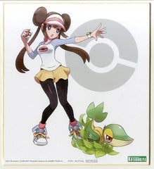 Rosa Snivy Pokemon Black 2 White 2 Arigahitoshi Newly Drawn illustration Shikishi Kotobukiya Shop Limited ARTFX J Rosa with Snivy 1/8 Pre-Painted PVC Product Purchase Bonus Shikishi [USED]