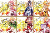 All 6 Types set Cast Duplicate Signed illustration Mini Shikishi Yuki Yuna Is a Hero: Washio Sumi Chapter/Hero Chapter Blu-ray / DVD Release Commemorative Fair Campaign Bonus Shikishi [USED]