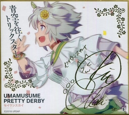 Seiun Sky Hot Stamping Autographed Umamusume: Pretty Derby Trading Mini Shikishi Shikishi [USED]