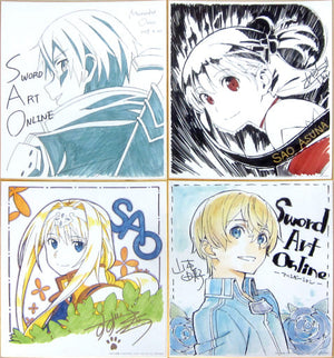 Kirito, etc. Sword Art Online: Alicization Duplicate Newly Drawn Shikishi by Staff ANIPLEX+ Limited Blu-ray/DVD Volumes 1-6 Interlocking Purchase Bonus Shikishi [USED]