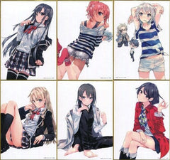 Yukino Yukinoshita, etc. My Youth Romantic Comedy Is Wrong, As I Expected Mini Shikishi Toranoana Ponkan 8 My Teen Romantic Comedy SNAFU Exhibition Limited All 6 Types Set Shikishi [USED]