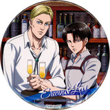 Levi Ackerman Erwin Smith Attack on Titan 75mm Can Badge Tree Village Pop-Up Shop & Collaboration Cafe Limited Can Badge [USED]