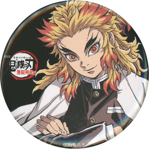 Kyojuro Rengoku Demon Slayer: Kimetsu no Yaiba the Movie: Mugen Train 57mm Can Badge Air Comiket 3 Limited Silver Screen Art Book Deluxe Edition Bundled Items Can Badge [USED]