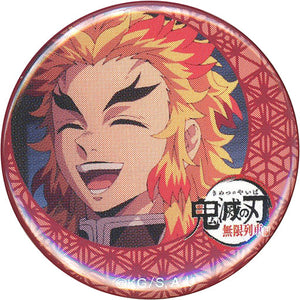 Kyojuro Rengoku Facing Left Demon Slayer: Kimetsu no Yaiba Mugen Train Arc TV Animation Random 32mm Tin Badge ufotable Cafe Machi Asobi Cafe Limited Can Badge [USED]