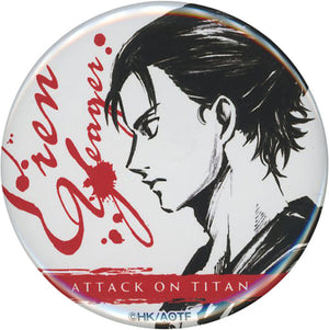 Ellen Yeager Ink Painting Attack on Titan The Final Season Newly Ink Painting Design Can Badge Pop Up Shop in Tsutaya Limited Can Badge [USED]