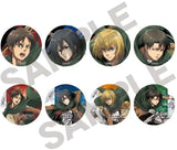 Ellen Yeager, etc. Attack on Titan Trading Tin Badge Action All 8 Types Set Can Badge [USED]