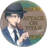 Levi Ackerman Life Size Attack on Titan Kujimate Metallic Tin Badge Prize E-4 Can Badge [USED]