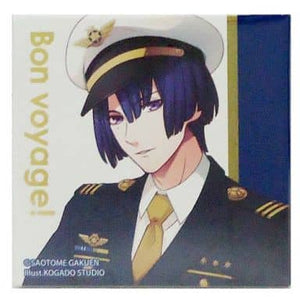 Masato Hijirikawa Uta no Prince Sama Shining Airlines Trading Square Can Badge [USED]